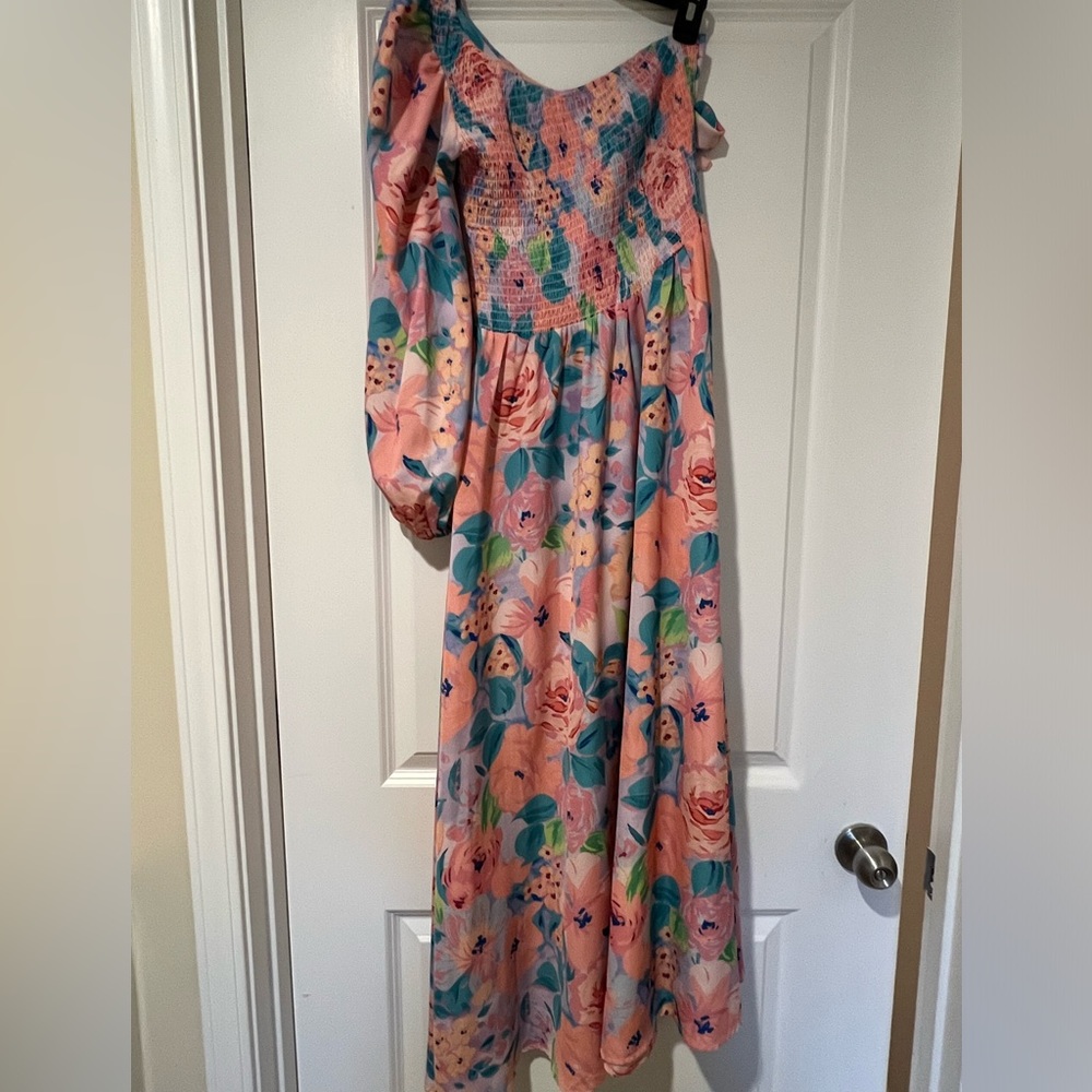 GUC one shoulder maxi dress